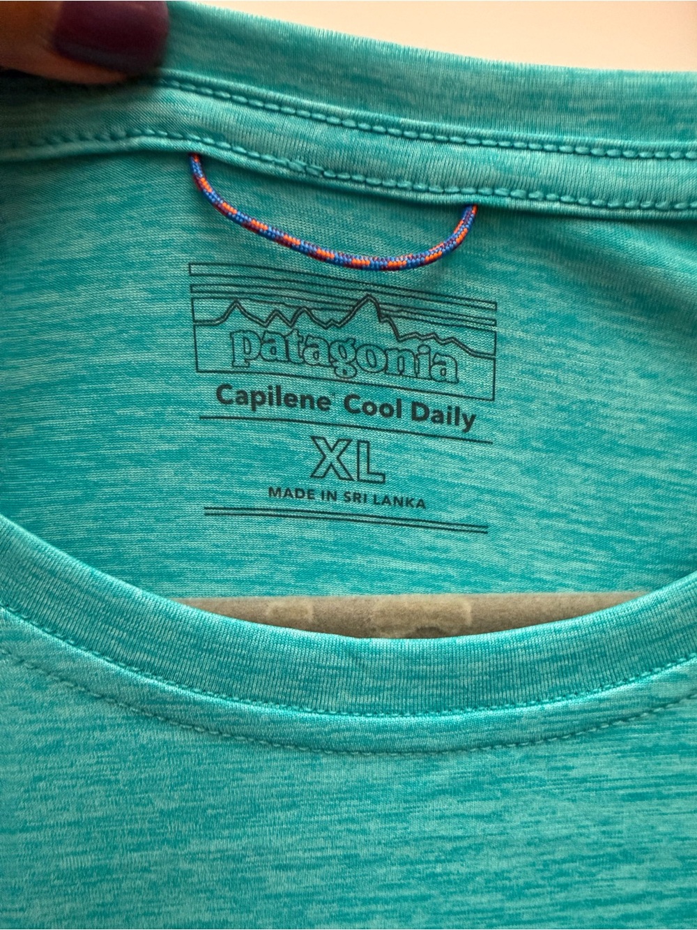 Patagonia Woman’s Capilene Teal Crew Neck Short Sleeve Tee - Picture 3 of 5